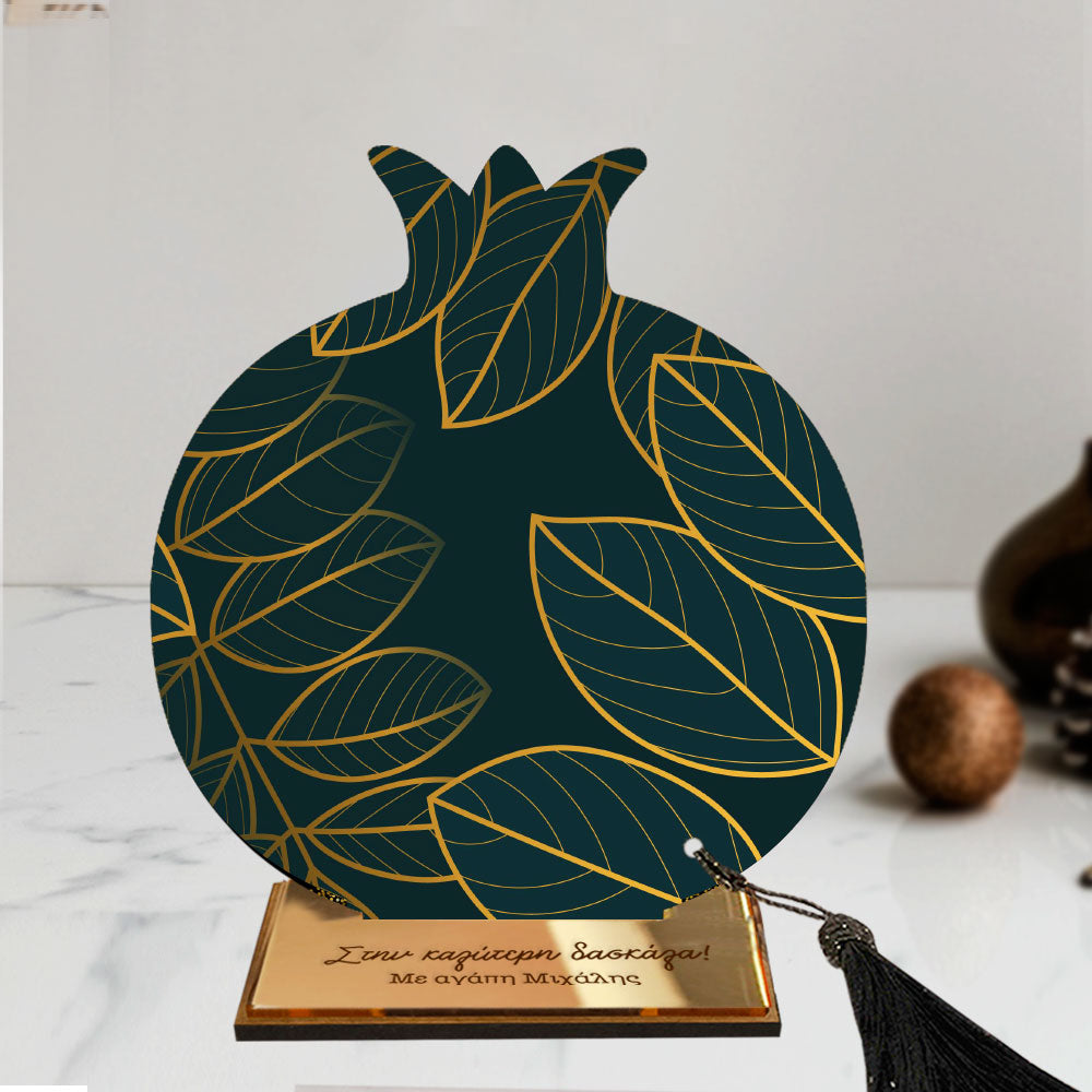 Γούρι ρόδι plexi glass με αφιέρωση στη βάση