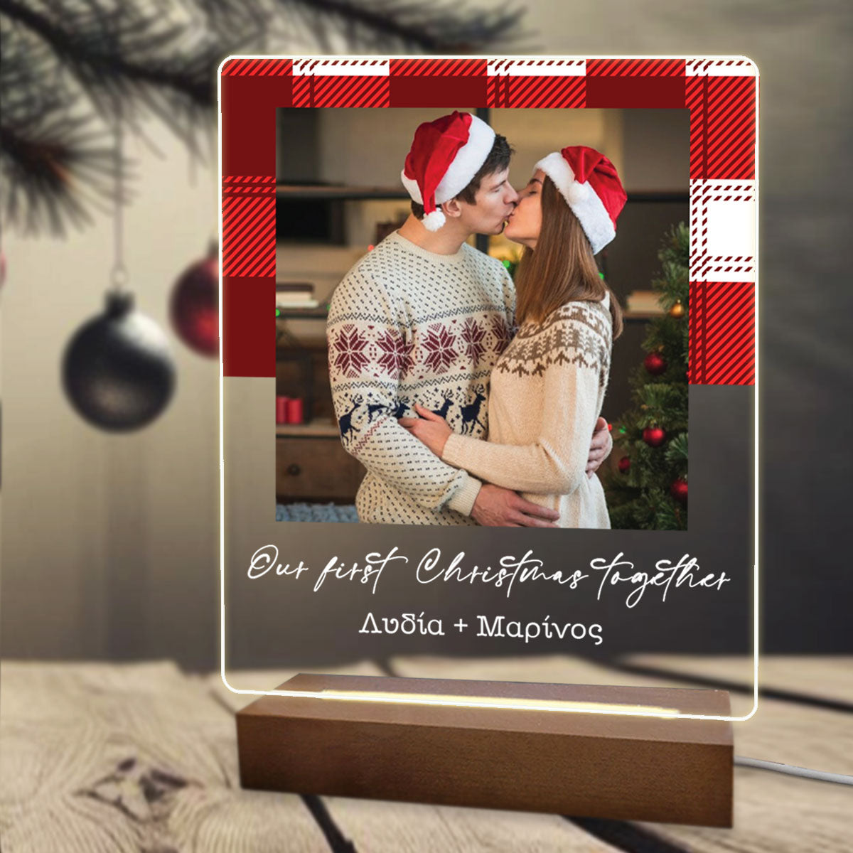 Eπιτραπέζιο φωτιστικό "Our first Christmas"