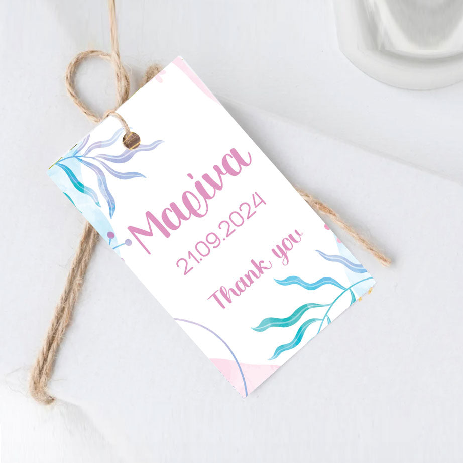 Καρτελάκια βάπτισης με θέμα βυθός (20 τεμάχια)