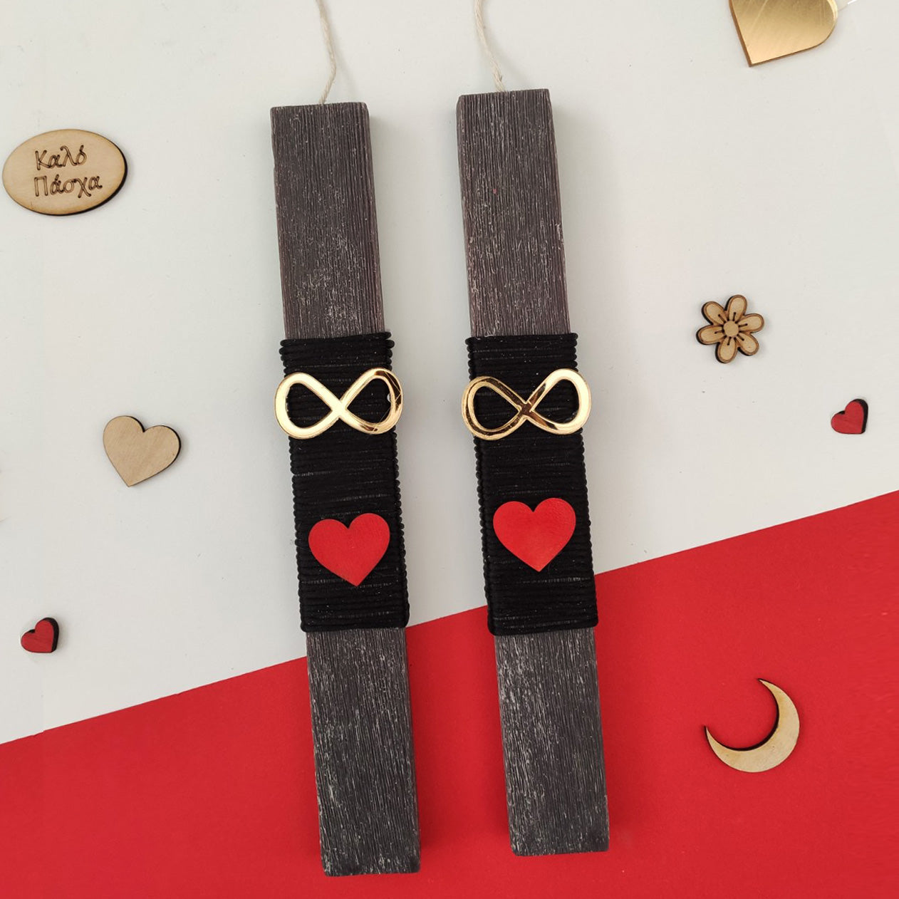 Λαμπάδες couple infinity (σετ 2 τεμαχίων)