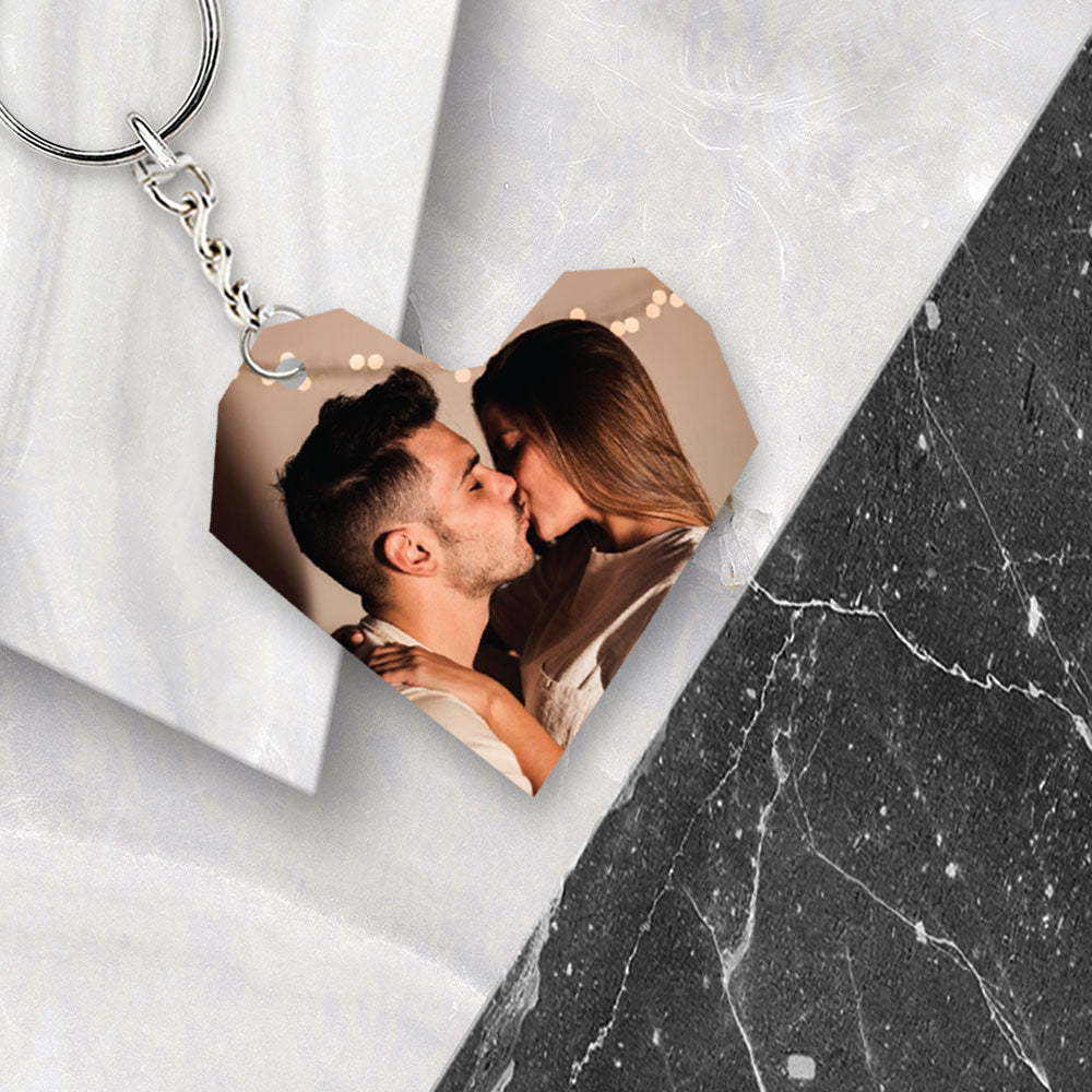 Μπρελόκ plexiglass photo heart 2