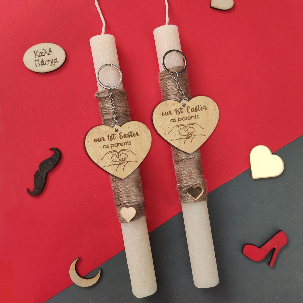 Λαμπάδες 1st Easter as parents (Σετ 2 τεμαχίων)