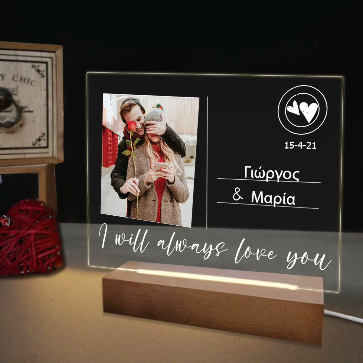 Επιτραπέζιο φωτιστικό card postal