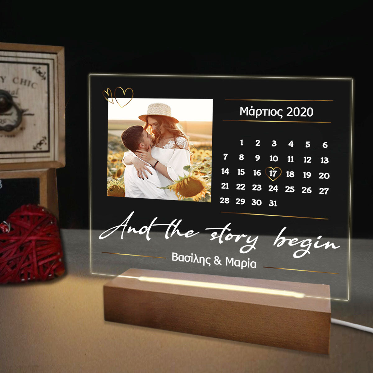 Επιτραπέζιο φωτιστικό calendar photo