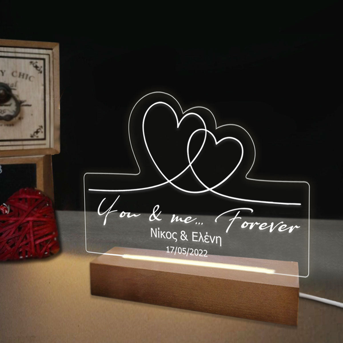 Επιτραπέζιο φωτιστικό you & me forever
