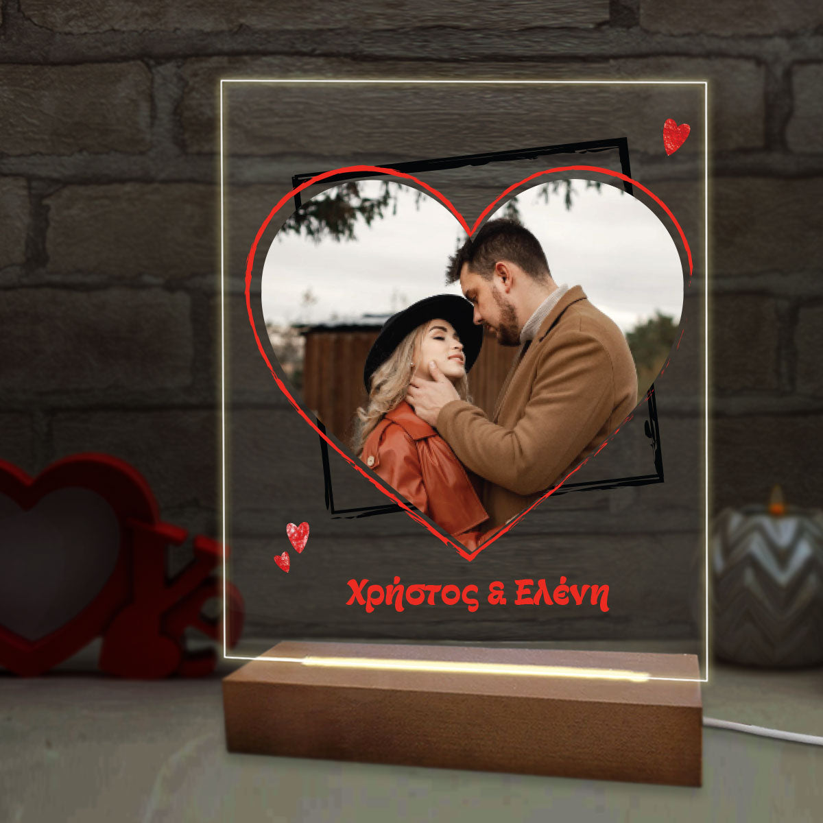 Επιτραπέζιο φωτιστικό photo heart