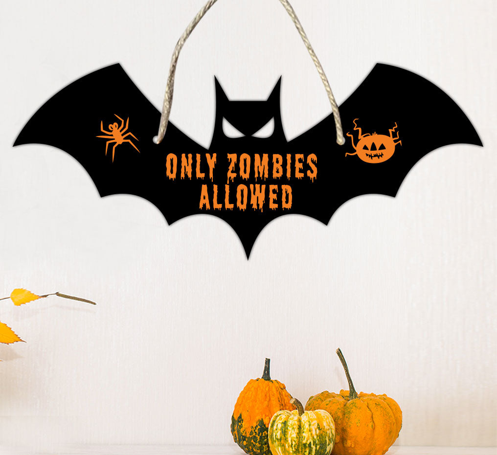 Ξύλινο κρεμαστό Halloween σε σχήμα νυχτερίδας