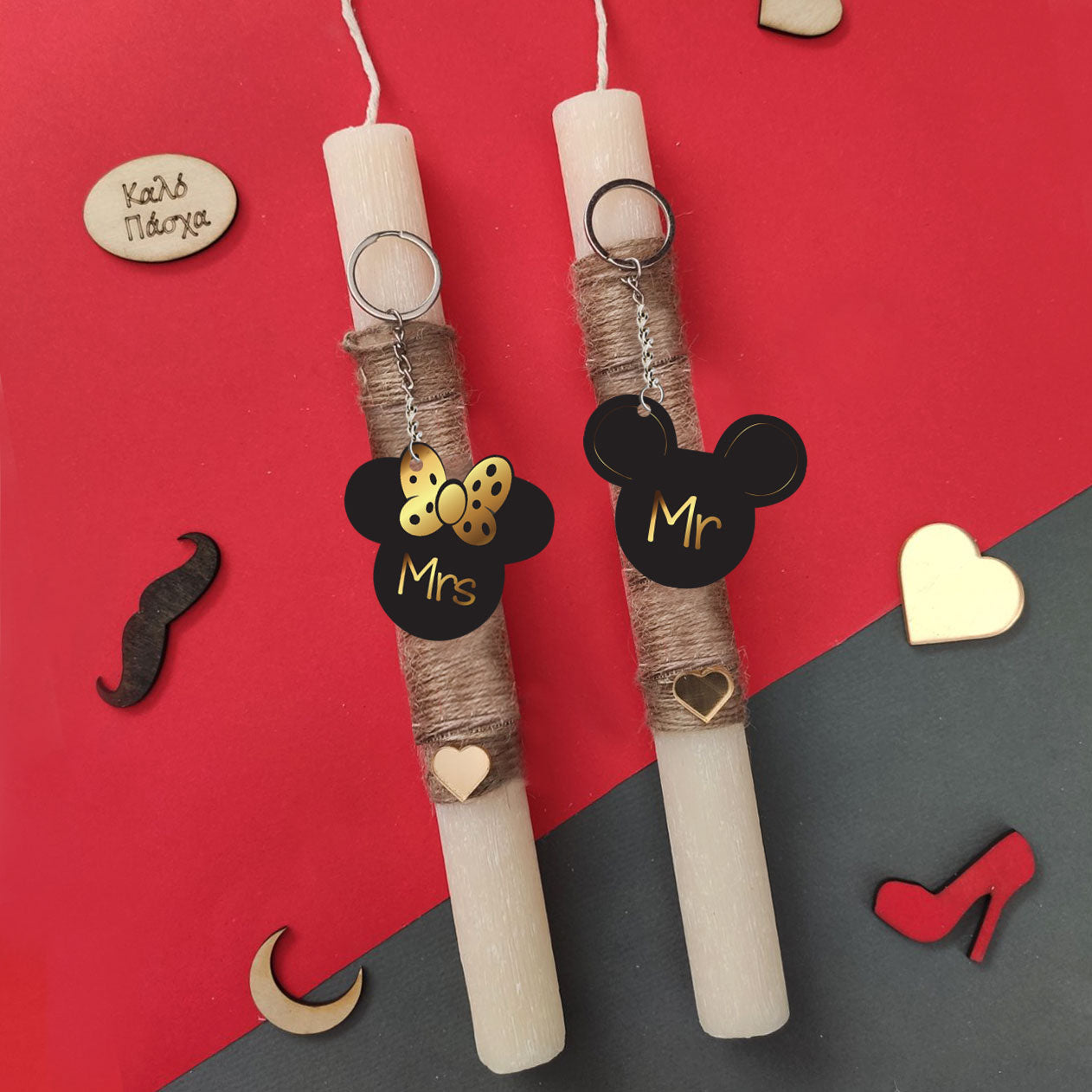 Λαμπάδες Mr & Mrs mouse (Σετ 2 τεμαχίων)