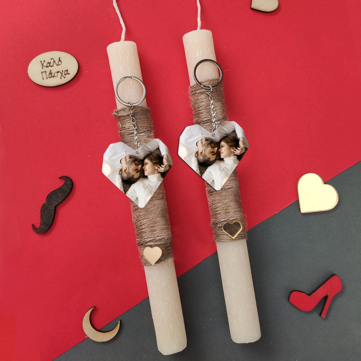 Λαμπάδες couple φωτογραφία (σετ 2 τεμαχίων)
