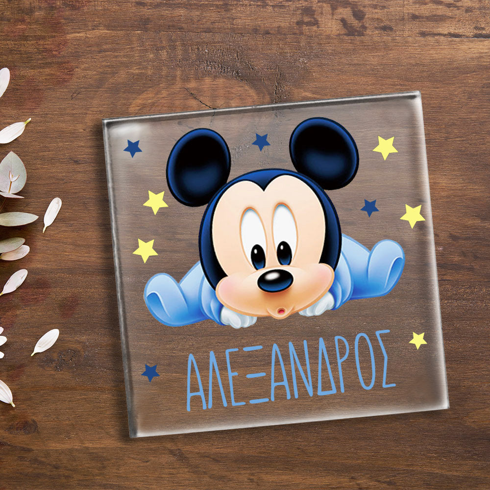 Σουβερ για μπομπονιέρα βάπτισης mickey mickey mouse