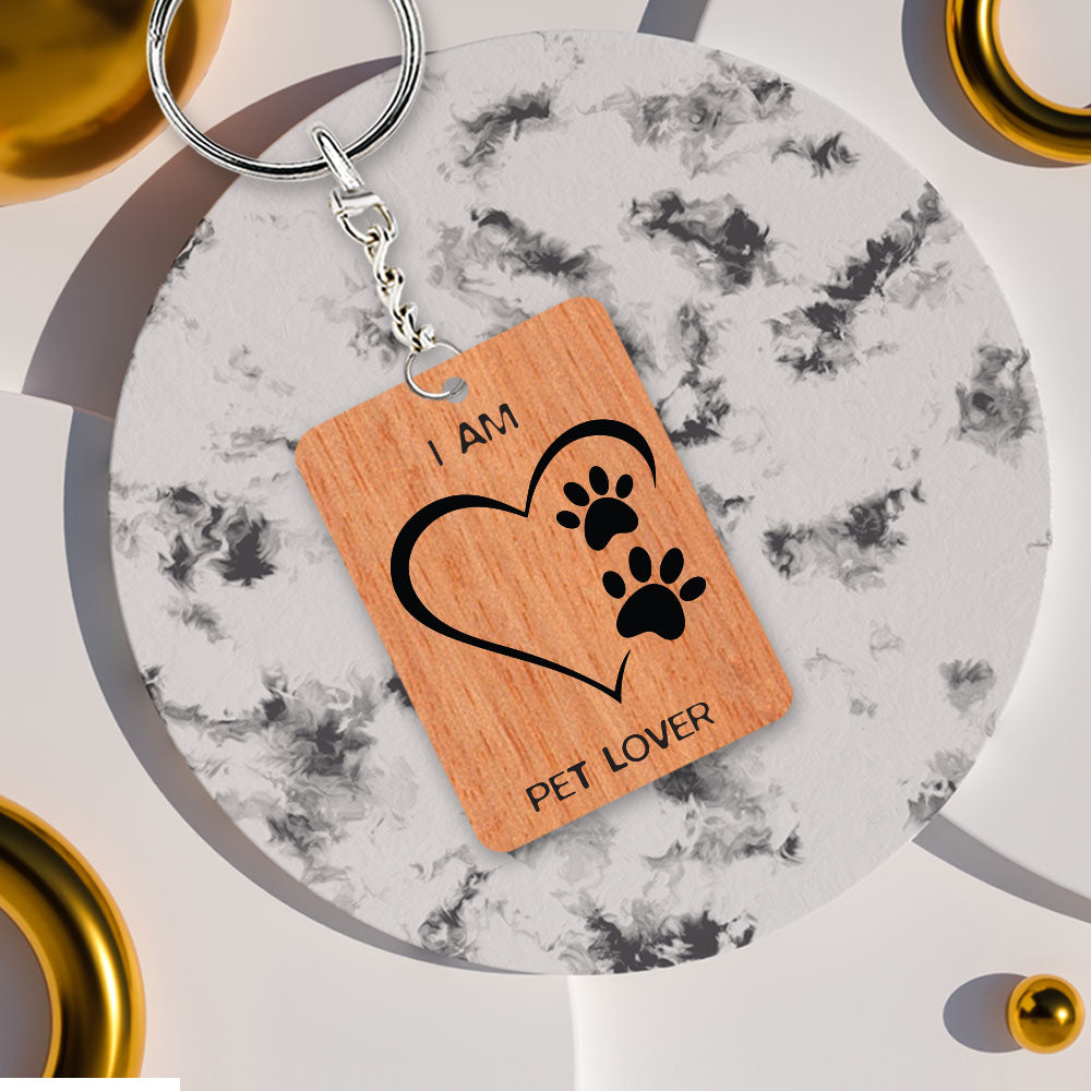 Ξύλινο μπρελόκ "pet lover"